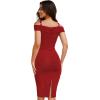 image:imageHybrid amp Company Womens Elegance Stretch Chic Bandage DressDrbdy420red