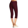 image:imageHybrid amp Company Womens Ultra Stretch Mid Rise Skinny Capri Pants with PocketsCapriburgundy