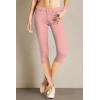 image:imageHybrid amp Company Womens Ultra Stretch Mid Rise Skinny Capri Pants with PocketsCapridustyrose