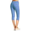 image:imageHybrid amp Company Womens Ultra Stretch Mid Rise Skinny Capri Pants with PocketsCapripowder Blu