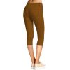image:imageHybrid amp Company Womens Ultra Stretch Mid Rise Skinny Capri Pants with PocketsCapritobacco