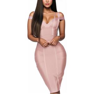 image:imageHybrid amp Company Womens Elegance Stretch Chic Bandage DressDrbd132blush