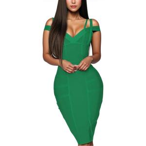 image:imageHybrid amp Company Womens Elegance Stretch Chic Bandage DressDrbd132emerald