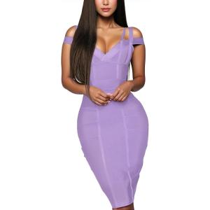 image:imageHybrid amp Company Womens Elegance Stretch Chic Bandage DressDrbd132lilac