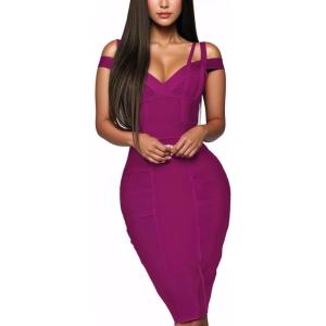 image:imageHybrid amp Company Womens Elegance Stretch Chic Bandage DressDrbd132magenta