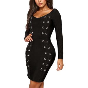 image:imageHybrid amp Company Womens Elegance Stretch Chic Bandage DressDrbd197black