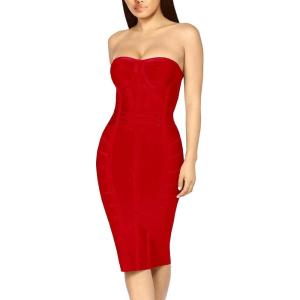 image:imageHybrid amp Company Womens Elegance Stretch Chic Bandage DressDrbd71794red