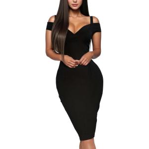 image:imageHybrid amp Company Womens Elegance Stretch Chic Bandage DressDrbdy420black