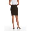 image:imageHybrid amp Company Womens Pencil Skirt Premium Ponte Basic Solid Stretch Above Knee Side SlitKsk450121073tbrown