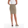 image:imageHybrid amp Company Womens Pencil Skirt Premium Ponte Basic Solid Stretch Above Knee Side SlitKsk450121073tkhaki