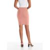 image:imageHybrid amp Company Womens Pencil Skirt Premium Ponte Basic Solid Stretch Above Knee Side SlitKsk450121073tlight Corall