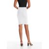 image:imageHybrid amp Company Womens Pencil Skirt Premium Ponte Basic Solid Stretch Above Knee Side SlitKsk450121073twhite