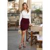 image:imageHybrid amp Company Womens Pencil Skirt Premium Ponte Basic Solid Stretch Above Knee Side SlitKsk450121073twine
