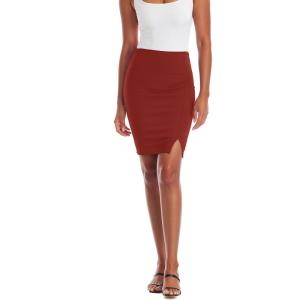image:imageHybrid amp Company Womens Pencil Skirt Premium Ponte Basic Solid Stretch Above Knee Side SlitKsk450121073trust