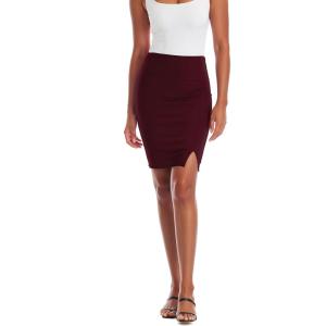 image:imageHybrid amp Company Womens Pencil Skirt Premium Ponte Basic Solid Stretch Above Knee Side SlitKsk450121073twine