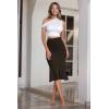 image:imageHyBrid amp Company Womens Premium Nylon Ponte Stretch Office Fishtail Pencil Skirt High Waist Made in The USA Below KneeBrownksk450101073t