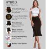 image:imageHyBrid amp Company Womens Premium Nylon Ponte Stretch Office Fishtail Pencil Skirt High Waist Made in The USA Below KneeBrownksk450101073t