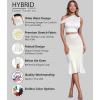 image:imageHyBrid amp Company Womens Premium Nylon Ponte Stretch Office Fishtail Pencil Skirt High Waist Made in The USA Below KneeIvoryksk450101073t