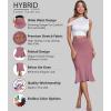 image:imageHyBrid amp Company Womens Premium Nylon Ponte Stretch Office Fishtail Pencil Skirt High Waist Made in The USA Below KneeKsk450101073tdarkrose