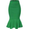 image:imageHyBrid amp Company Womens Premium Nylon Ponte Stretch Office Fishtail Pencil Skirt High Waist Made in The USA Below KneeKsk450101073tkelly Gree