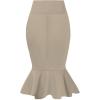 image:imageHyBrid amp Company Womens Premium Nylon Ponte Stretch Office Fishtail Pencil Skirt High Waist Made in The USA Below KneeKsk450101073tkhaki
