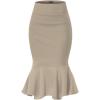 image:imageHyBrid amp Company Womens Premium Nylon Ponte Stretch Office Fishtail Pencil Skirt High Waist Made in The USA Below KneeKsk450101073tkhaki