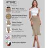 image:imageHyBrid amp Company Womens Premium Nylon Ponte Stretch Office Fishtail Pencil Skirt High Waist Made in The USA Below KneeKsk450101073tkhaki