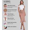 image:imageHyBrid amp Company Womens Premium Nylon Ponte Stretch Office Fishtail Pencil Skirt High Waist Made in The USA Below KneeKsk450101073tmauve