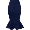 image:imageHyBrid amp Company Womens Premium Nylon Ponte Stretch Office Fishtail Pencil Skirt High Waist Made in The USA Below KneeKsk450101073tnavy