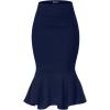 image:imageHyBrid amp Company Womens Premium Nylon Ponte Stretch Office Fishtail Pencil Skirt High Waist Made in The USA Below KneeKsk450101073tnavy