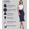image:imageHyBrid amp Company Womens Premium Nylon Ponte Stretch Office Fishtail Pencil Skirt High Waist Made in The USA Below KneeKsk450101073tnavy