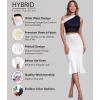 image:imageHyBrid amp Company Womens Premium Nylon Ponte Stretch Office Fishtail Pencil Skirt High Waist Made in The USA Below KneeKsk450101073twhite