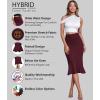image:imageHyBrid amp Company Womens Premium Nylon Ponte Stretch Office Fishtail Pencil Skirt High Waist Made in The USA Below KneeKsk450101073twine