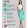 image:imageHyBrid amp Company Womens Premium Nylon Ponte Stretch Office Fishtail Pencil Skirt High Waist Made in The USA Below KneeMintksk450101073t