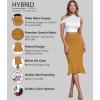 image:imageHyBrid amp Company Womens Premium Nylon Ponte Stretch Office Fishtail Pencil Skirt High Waist Made in The USA Below KneeMustardksk450101073t