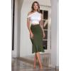 image:imageHyBrid amp Company Womens Premium Nylon Ponte Stretch Office Fishtail Pencil Skirt High Waist Made in The USA Below KneeOliveksk450101073t