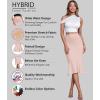 image:imageHyBrid amp Company Womens Premium Nylon Ponte Stretch Office Fishtail Pencil Skirt High Waist Made in The USA Below KneePeachksk450101073t