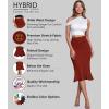 image:imageHyBrid amp Company Womens Premium Nylon Ponte Stretch Office Fishtail Pencil Skirt High Waist Made in The USA Below KneeRustksk450101073t