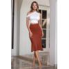 image:imageHyBrid amp Company Womens Premium Nylon Ponte Stretch Office Fishtail Pencil Skirt High Waist Made in The USA Below KneeRustksk450101073t