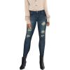 image:imageHybrid amp Company Womens Butt Lift Super Comfy Stretch Ripped Skinny JeansRippedtinted Blu