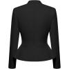 image:imageHybrid amp Company Womens Casual Work Office Elegant Open Front Premium Nylon Blazer JacketJk1135black