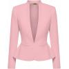 image:imageHybrid amp Company Womens Casual Work Office Elegant Open Front Premium Nylon Blazer JacketJk1135blush