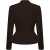 image:imageHybrid amp Company Womens Casual Work Office Elegant Open Front Premium Nylon Blazer JacketJk1135brown