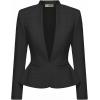 image:imageHybrid amp Company Womens Casual Work Office Elegant Open Front Premium Nylon Blazer JacketJk1135charcoal