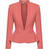 image:imageHybrid amp Company Womens Casual Work Office Elegant Open Front Premium Nylon Blazer JacketJk1135coral