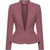 image:imageHybrid amp Company Womens Casual Work Office Elegant Open Front Premium Nylon Blazer JacketJk1135dark Rose
