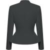 image:imageHybrid amp Company Womens Casual Work Office Elegant Open Front Premium Nylon Blazer JacketJk1135gunmetal
