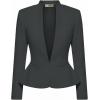 image:imageHybrid amp Company Womens Casual Work Office Elegant Open Front Premium Nylon Blazer JacketJk1135gunmetal