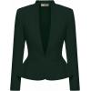 image:imageHybrid amp Company Womens Casual Work Office Elegant Open Front Premium Nylon Blazer JacketJk1135hunter