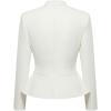 image:imageHybrid amp Company Womens Casual Work Office Elegant Open Front Premium Nylon Blazer JacketJk1135ivory